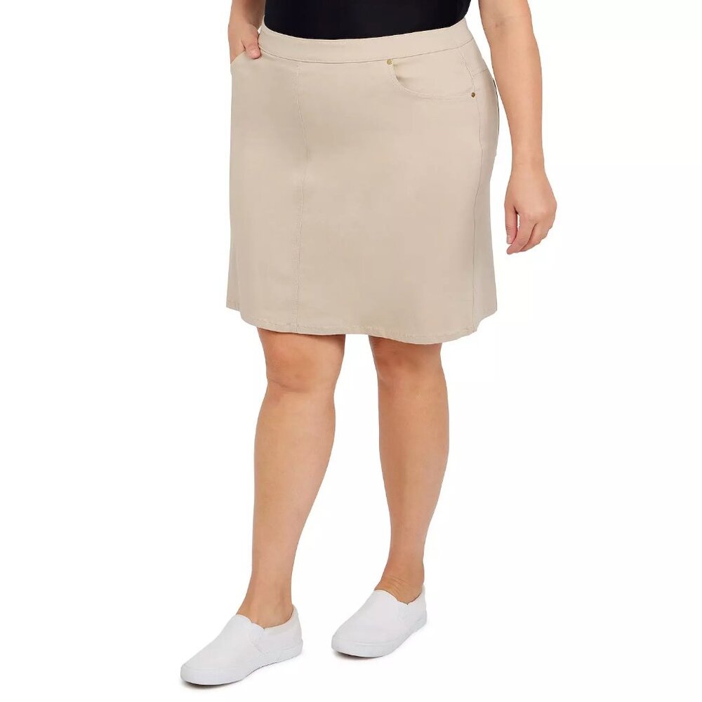 NWOT Hearts of Palm Pull On Tan Skort Size 16